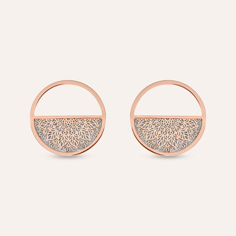 Orecchini Lobo Lady Shine Acciaio Rosa - Orecchini a Lobo Donna | Stroili