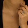Anello Solitario Am&eacute;lie Oro Bianco Topazio Cubic Zirconia