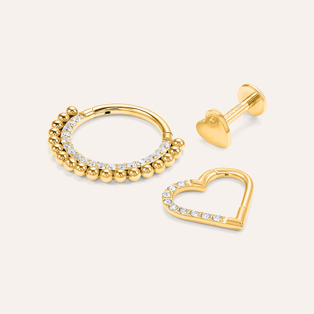 Piercing Orecchio Lady Chic Titanio Giallo - Regalo per Cerimonie Religiose Donna | Stroili