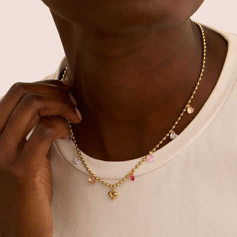 Collana Lady Chic Acciaio Dorato Cristallo - Collane  | Stroili