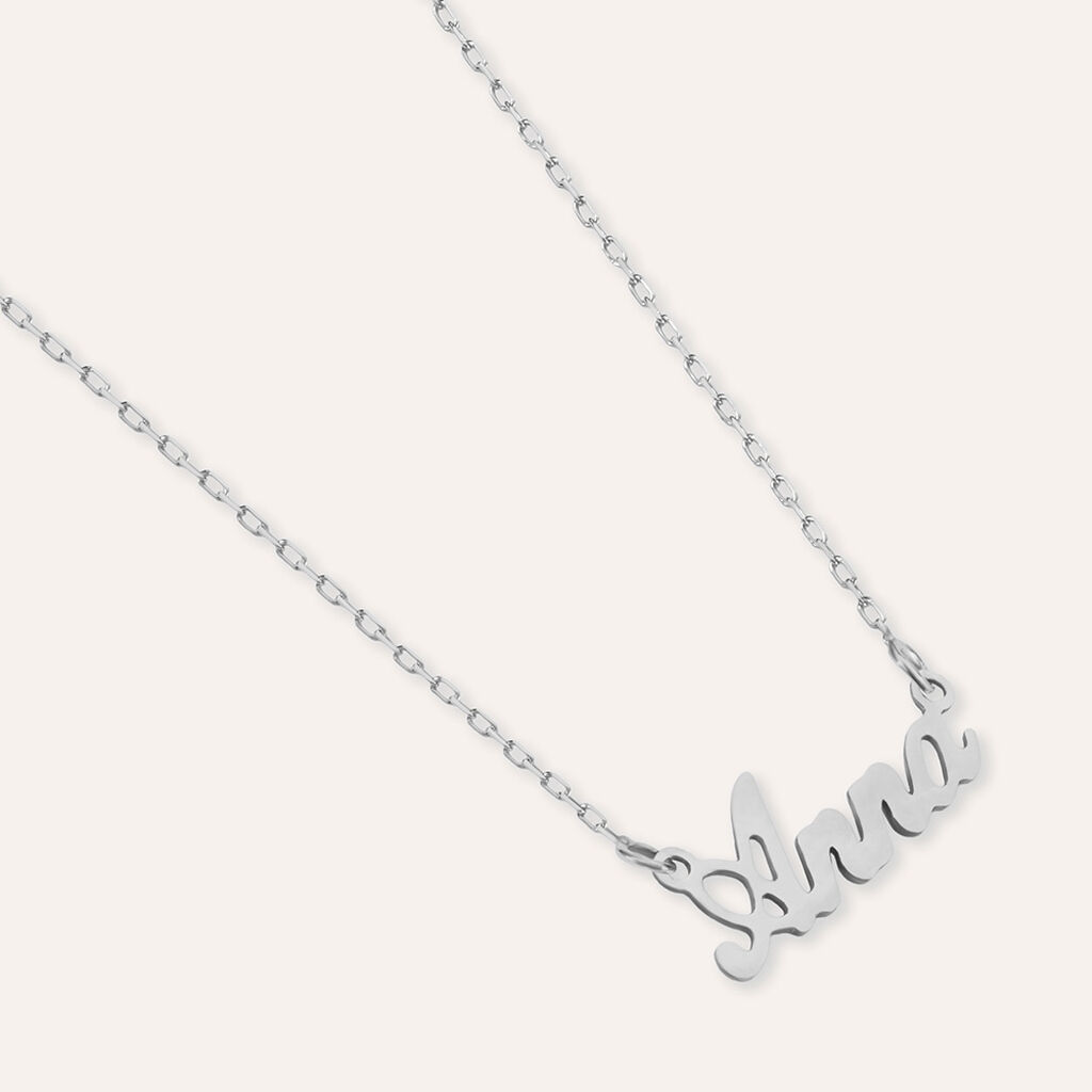 Collana Anna Gold Names Oro Bianco