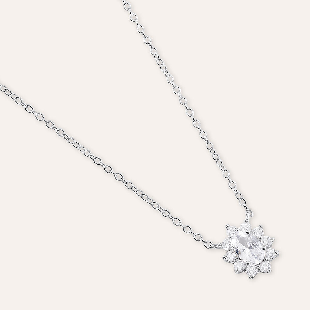 Collana Silver Elegance Argento Rodiato Cubic Zirconia