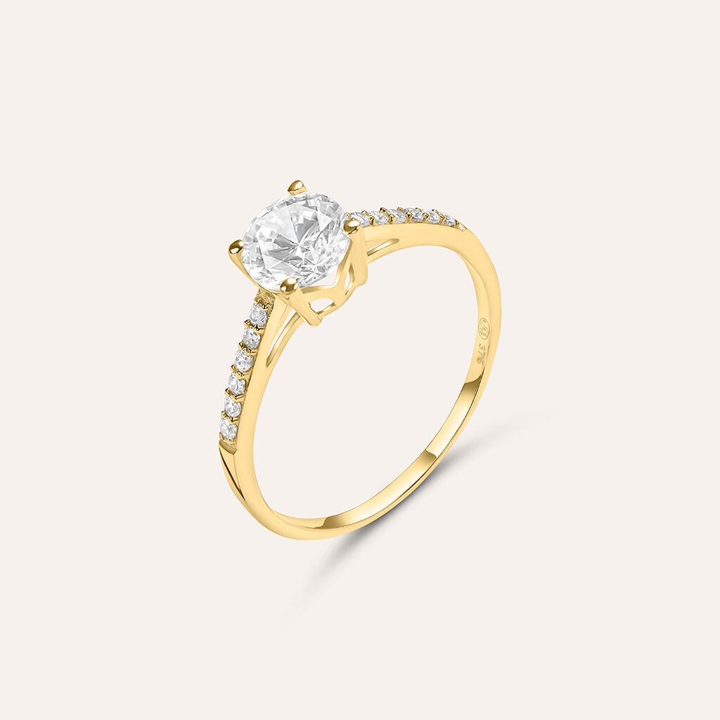 Anello Solitario Claire Oro Giallo Cubic Zirconia - Anelli con Pietre Donna | Stroili