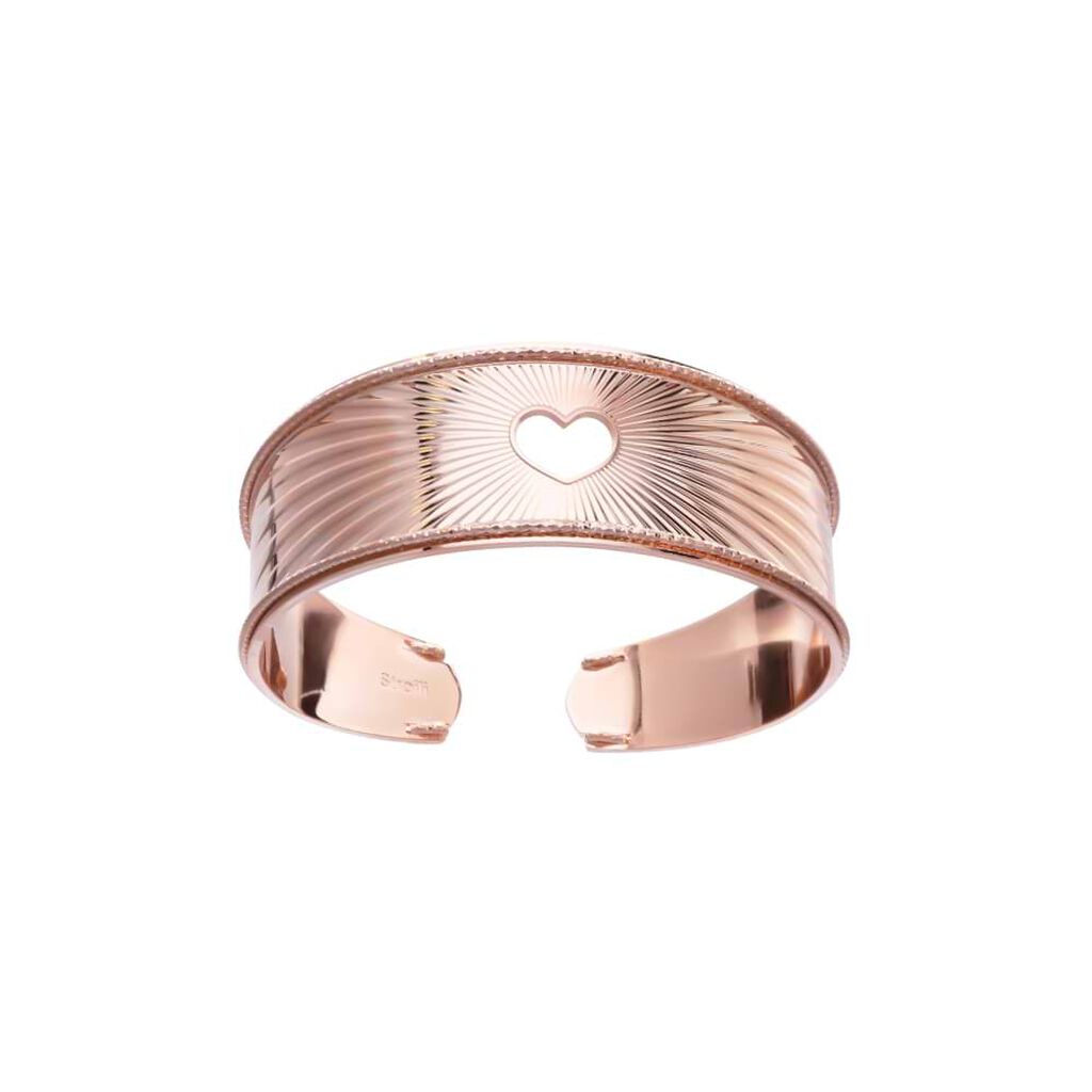 Bracciale bangle cuore in bronzo rosato - Bracciali Donna | Stroili