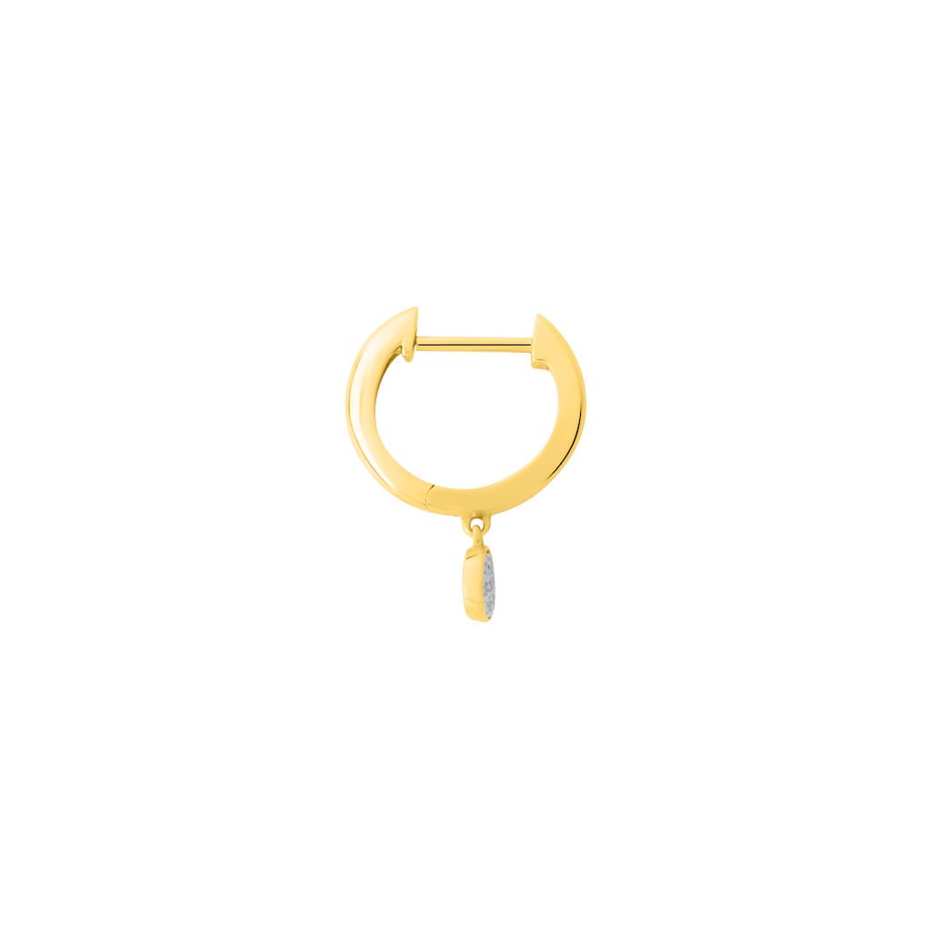 Mono Orecchino A Cerchio Sophia Oro Giallo Diamante - Mono Orecchino Donna | Stroili