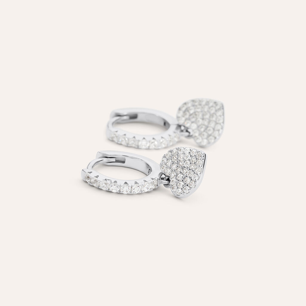 Orecchini A Cerchio Silver Moments Argento Rodiato Cubic Zirconia
