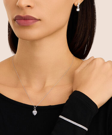 Collana Silver Elegance Argento Rodiato Cubic Zirconia