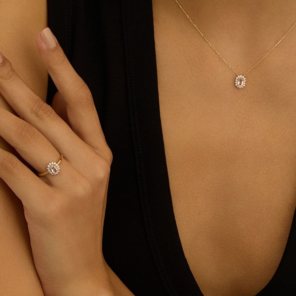 Anello Solitario Kate Amélie Oro Giallo Quarzo Cubic Zirconia