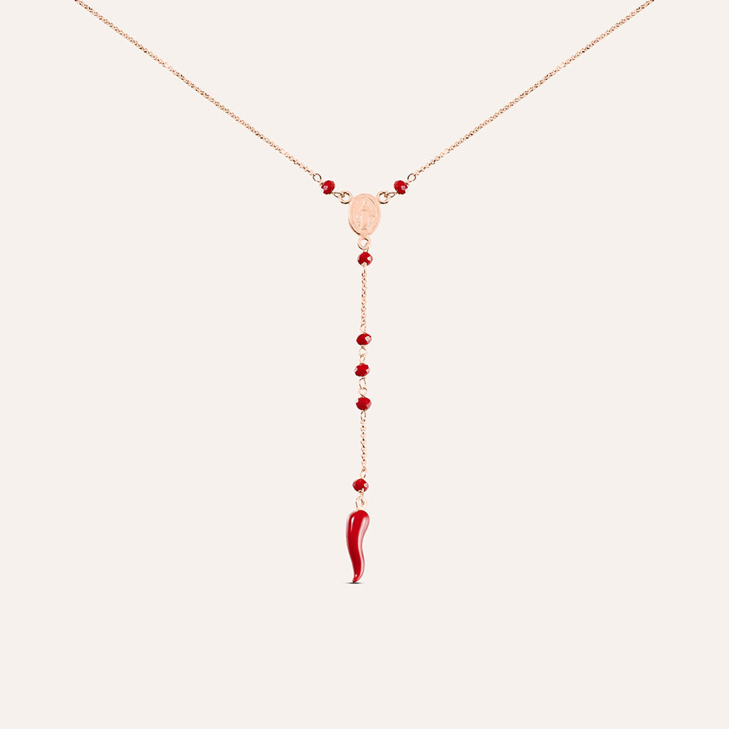 Collana Rosario Silver Soul Argento Rosa Cristallo