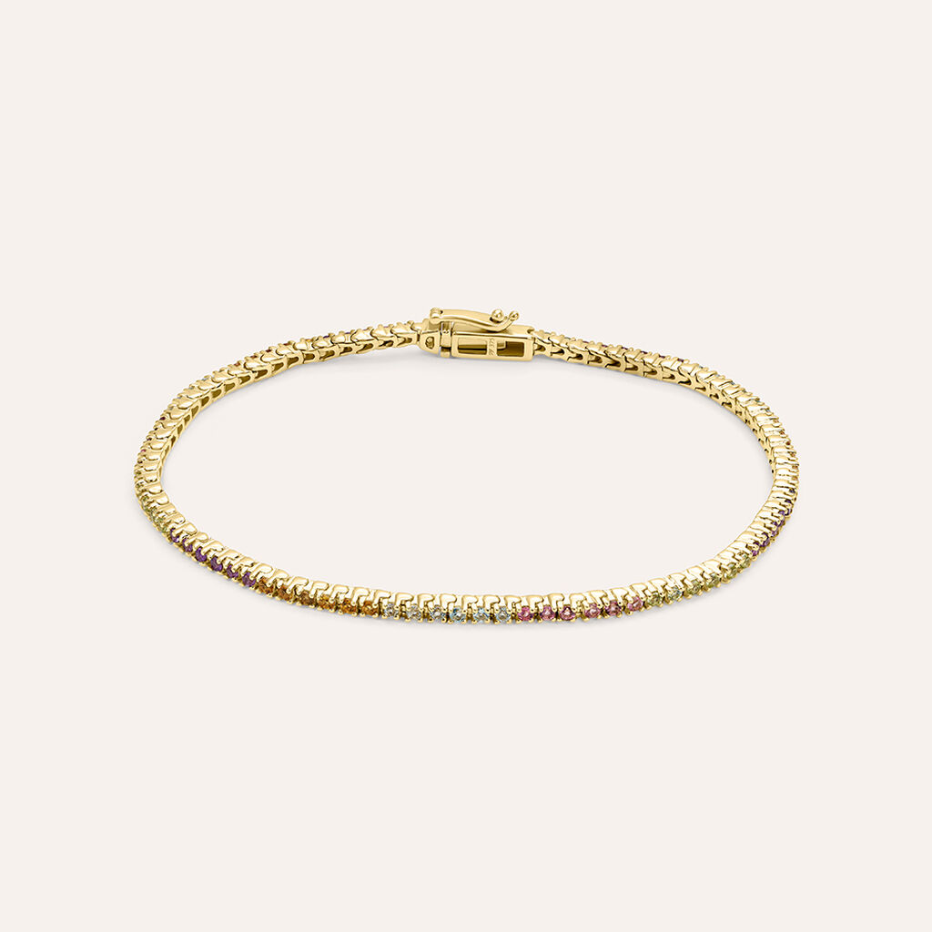 Bracciale Amélie Oro Giallo Ametista Citrino Topazio Tormalina Peridoto