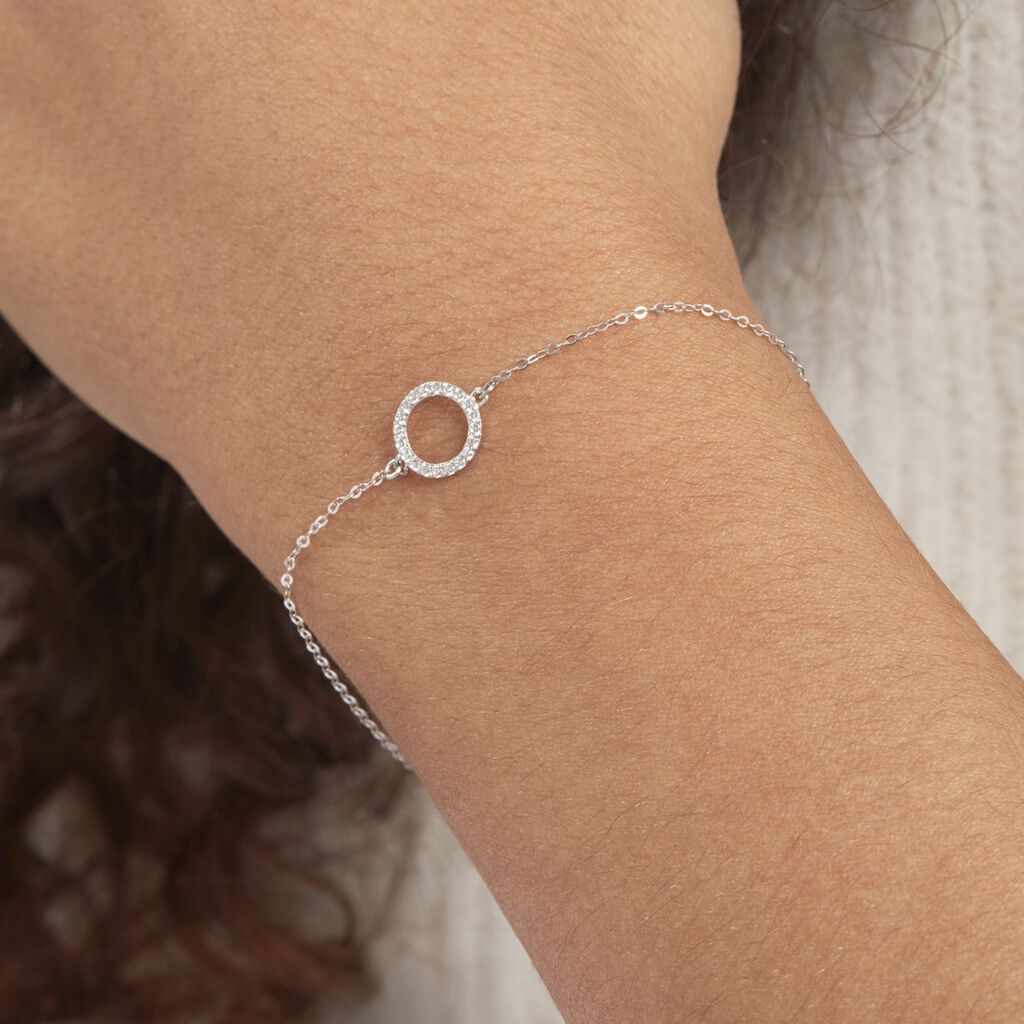 Bracciale Claire Oro Bianco Cubic Zirconia - Bracciali Amicizia Donna | Stroili