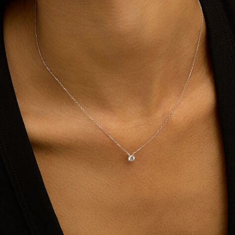 Collana Punto Luce Diamade Oro Bianco Diamante Lab-Grown - Collane Punto Luce Donna | Stroili