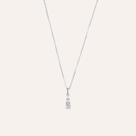 Collana Trilogy Grace Oro Bianco Diamante - Collane Donna | Stroili