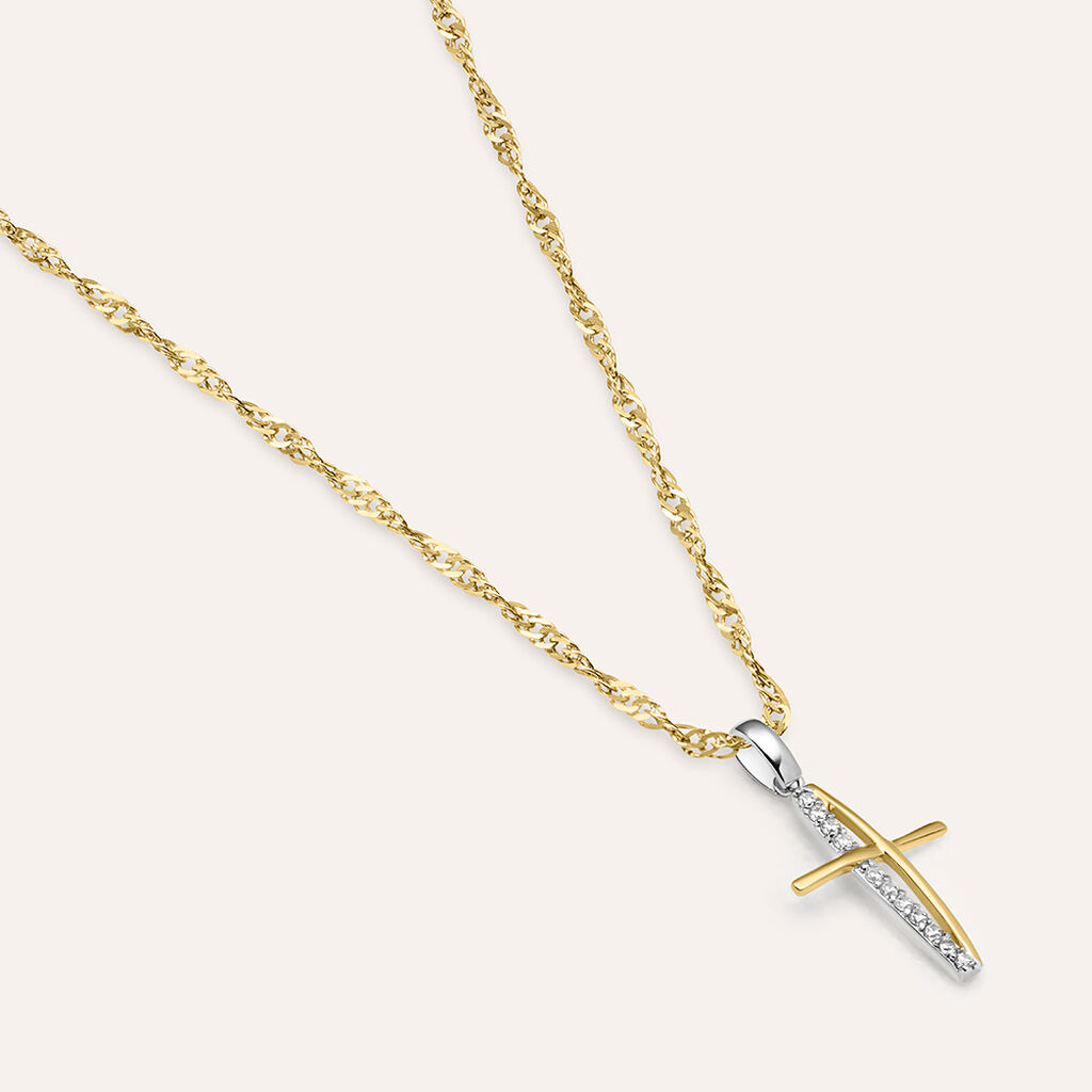 Pendente Holy Oro Bicolore Cubic Zirconia - Ciondoli Donna | Stroili
