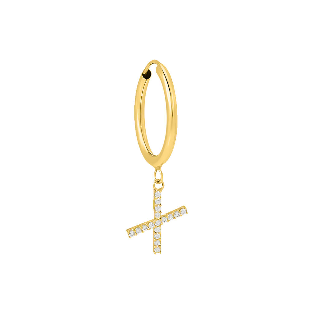 Mono Orecchino A Cerchio Toujours Oro Giallo Cubic Zirconia - Mono Orecchino Donna | Stroili