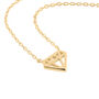 Girocollo placcato oro con dettaglio forma di diamante