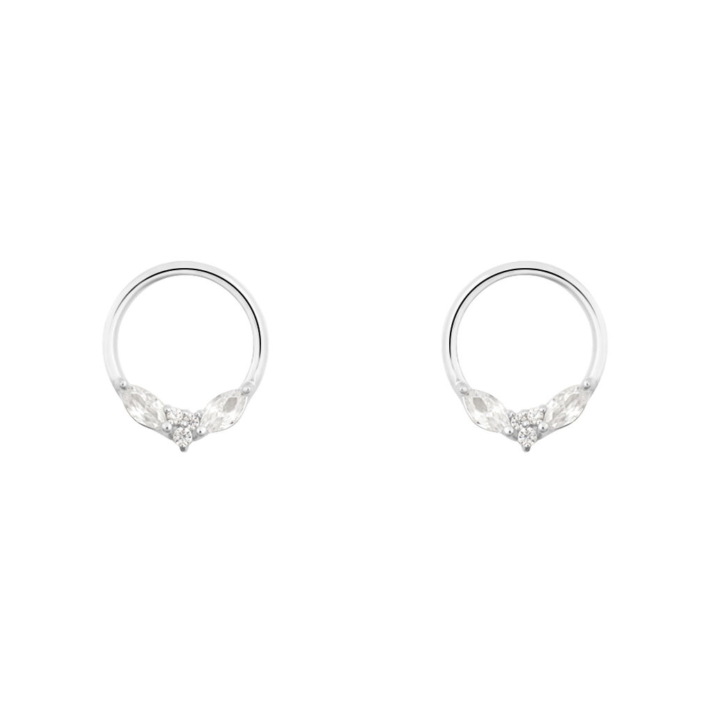 Orecchini Lobo Silver Elegance Argento Rodiato Cubic Zirconia - Orecchini a Lobo Donna | Stroili