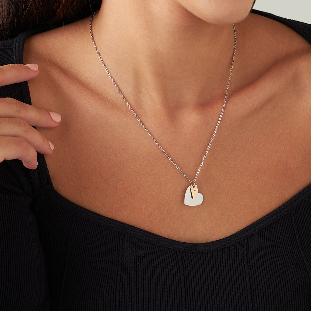 Collana Lady Chic Acciaio Bicolore Bianco / Rosa - Collane Donna | Stroili