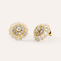 Orecchini Lobo Aura Acciaio Dorato Cubic Zirconia