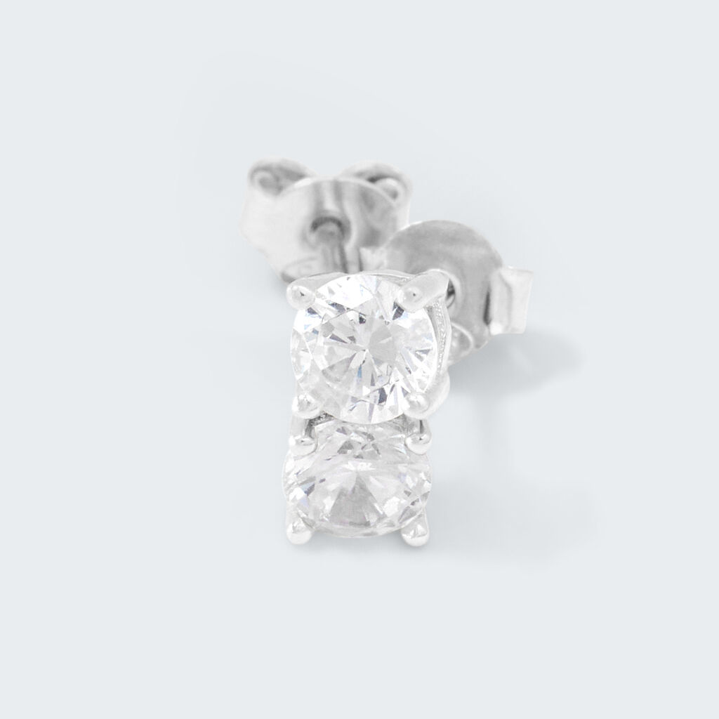 Orecchini Lobo Punto Luce Silver Elegance Argento Rodiato Cubic Zirconia - Orecchini a Lobo Donna | Stroili