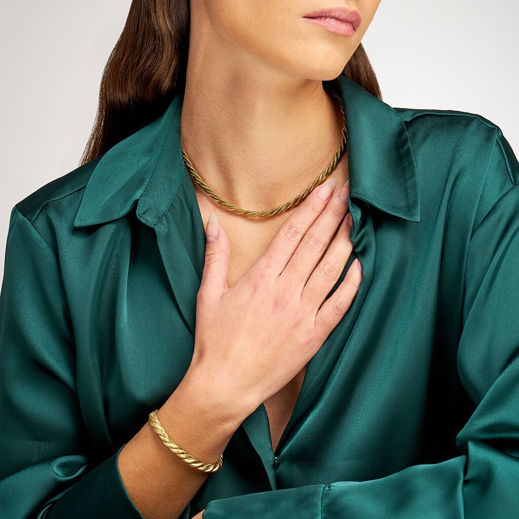 Collana Radiance Acciaio Dorato