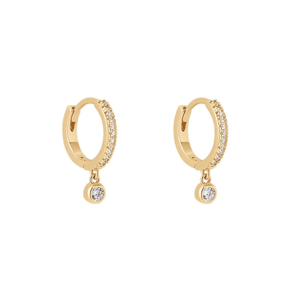 Orecchini A Cerchio Golden Dream Placcato Oro Giallo Cubic Zirconia - Orecchini a Cerchio Donna | Stroili