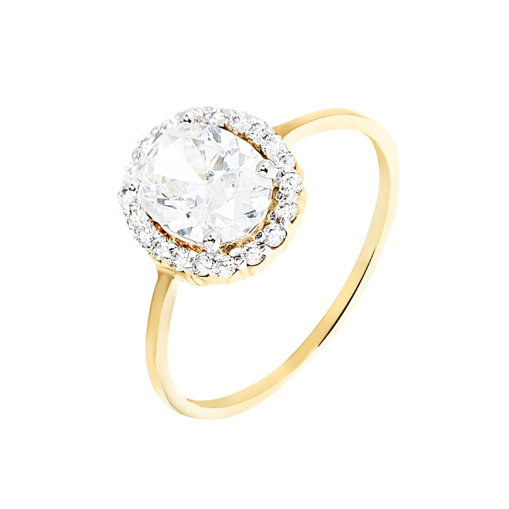 Anello Solitario Claire Oro Giallo Cubic Zirconia