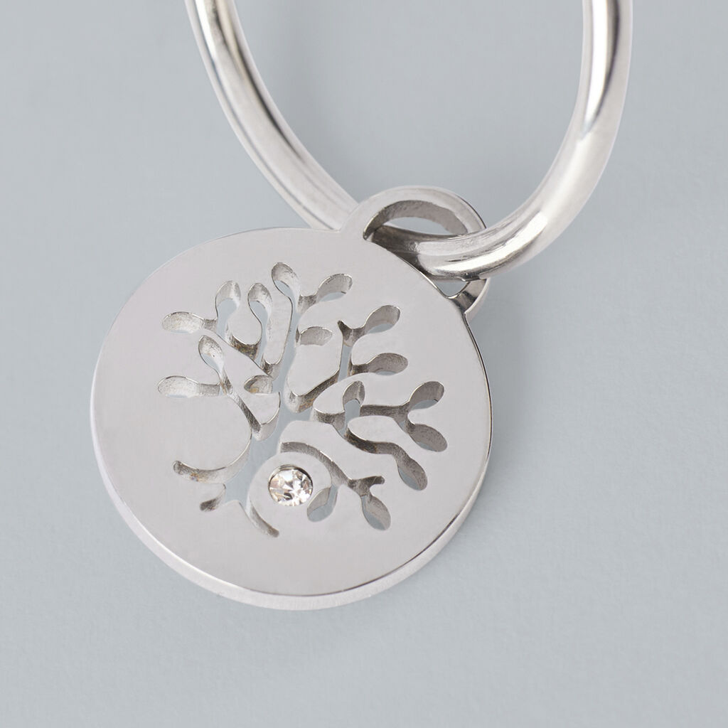 Orecchini A Cerchio Sunrise Acciaio Cristallo