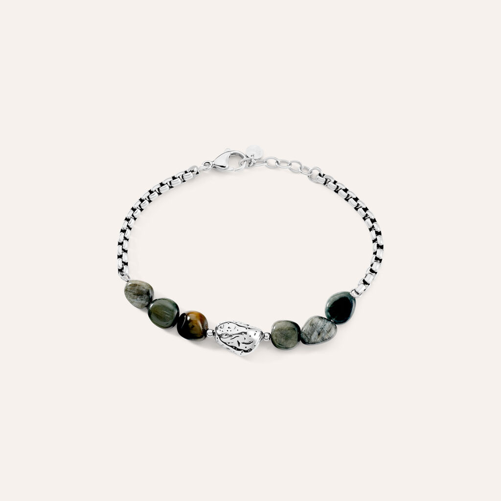 Bracciale Catena Man Code Acciaio Occhio di Falco