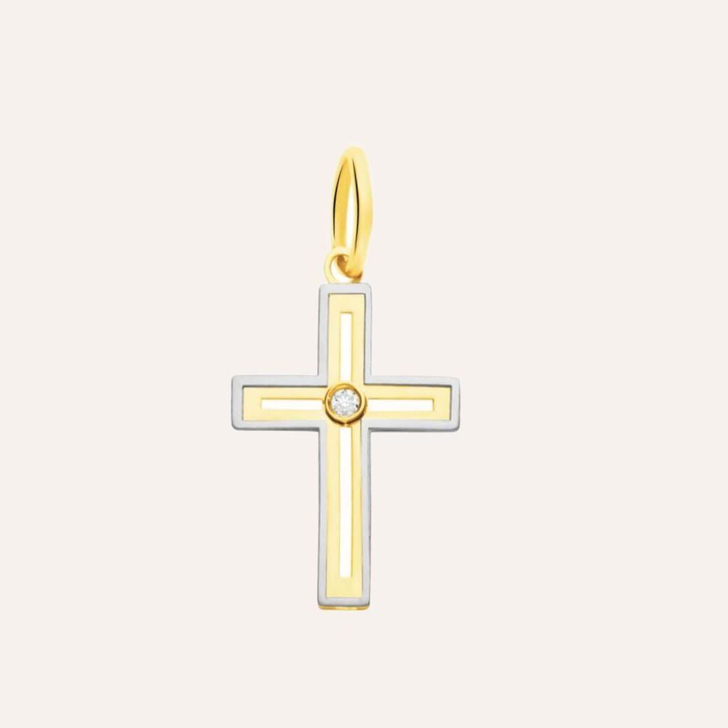 Pendente Holy Oro Bicolore Cubic Zirconia