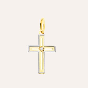 Pendente Holy Oro Bicolore Cubic Zirconia