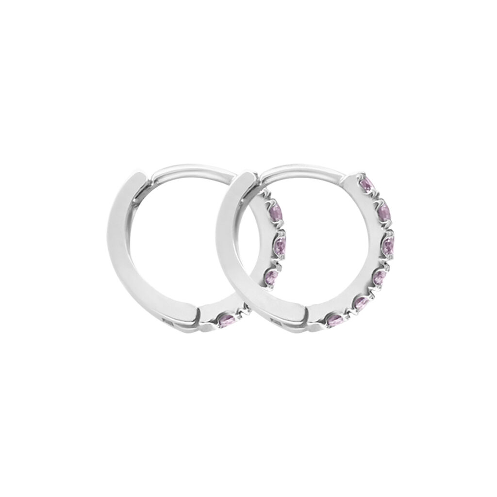 Orecchini A Cerchio Toujours Oro Bianco Cubic Zirconia - Orecchini a Cerchio Donna | Stroili