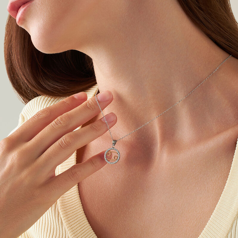 Collana Lady Chic Acciaio Bicolore Bianco / Rosa Cubic Zirconia - Collane Donna | Stroili