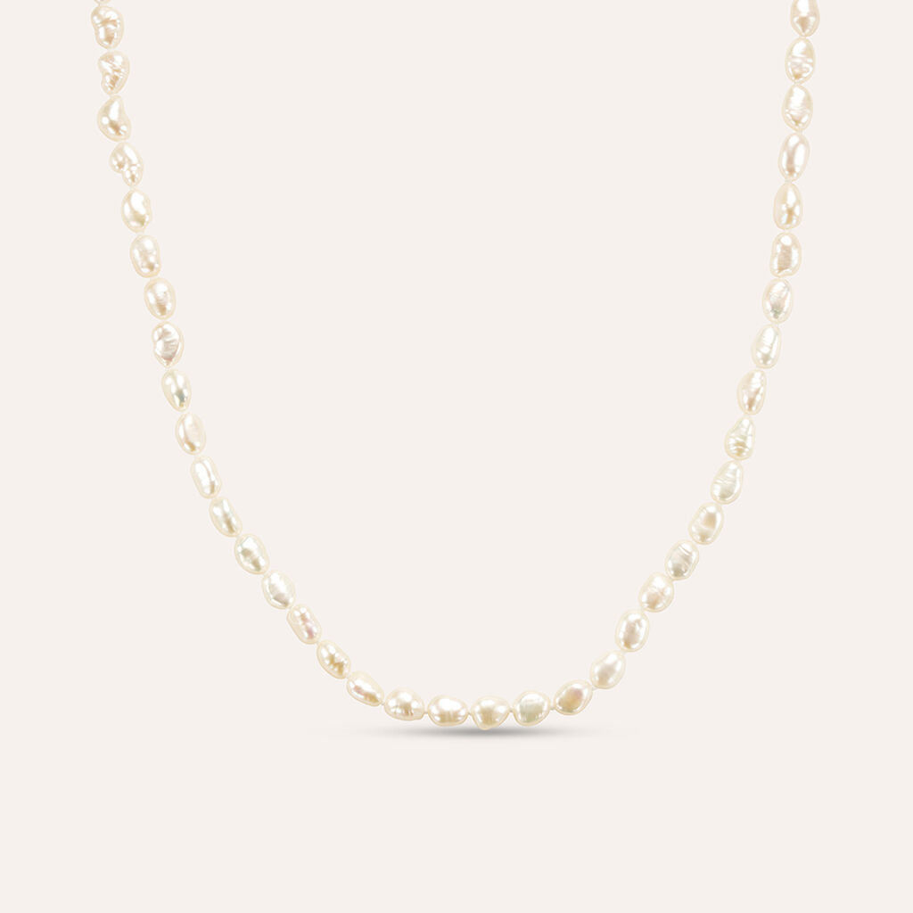 Collana L'homme Or Oro Giallo Perla D'Acqua Dolce