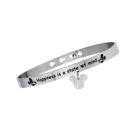 Bangle Lady Message Acciaio Disney e Cristalli - Bracciali Donna | Stroili