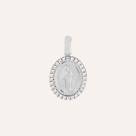 Pendente Holy Oro Bianco Cubic Zirconia - Ciondoli con Incisione Donna | Stroili