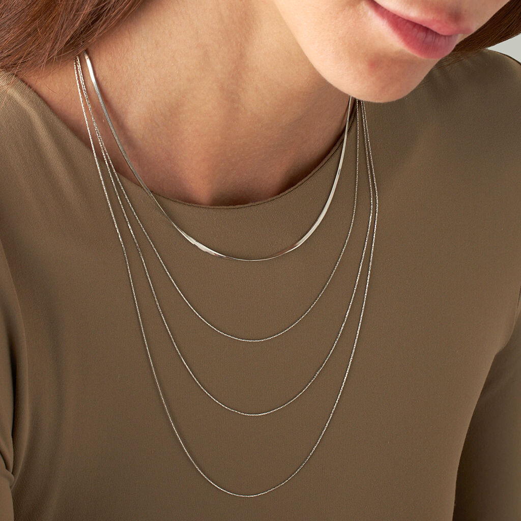 Catena Silver Collection Argento Rodiato - Collane Catena Donna | Stroili