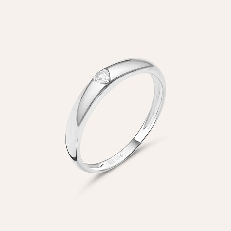 Anello Fascia Claire Oro Bianco Cubic Zirconia - Anelli con Pietre Donna | Stroili