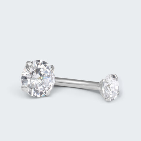 Flesh Tunnel Spina Acciaio Zirconia Cristallo Epossidica - Foto 14