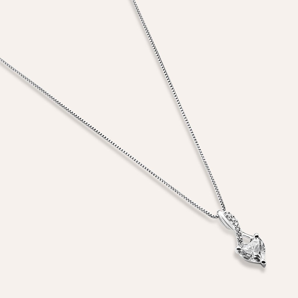 Collana Claire Oro Bianco Cubic Zirconia - Collane Donna | Stroili