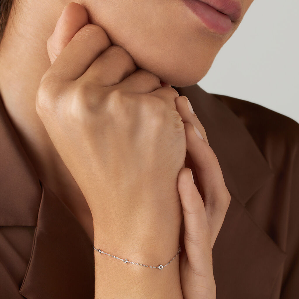 Bracciale Multi Punto Luce Claire Oro Bianco Cubic Zirconia - Bracciali Amicizia Donna | Stroili