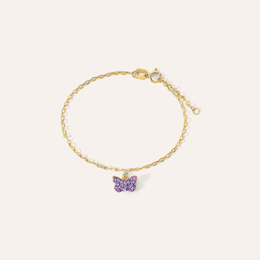 Bracciale Mon Petit Oro Giallo Cristallo