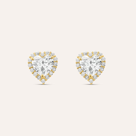 Orecchini Lobo Punto Luce Claire Oro Giallo Cubic Zirconia - Orecchini a Lobo Donna | Stroili