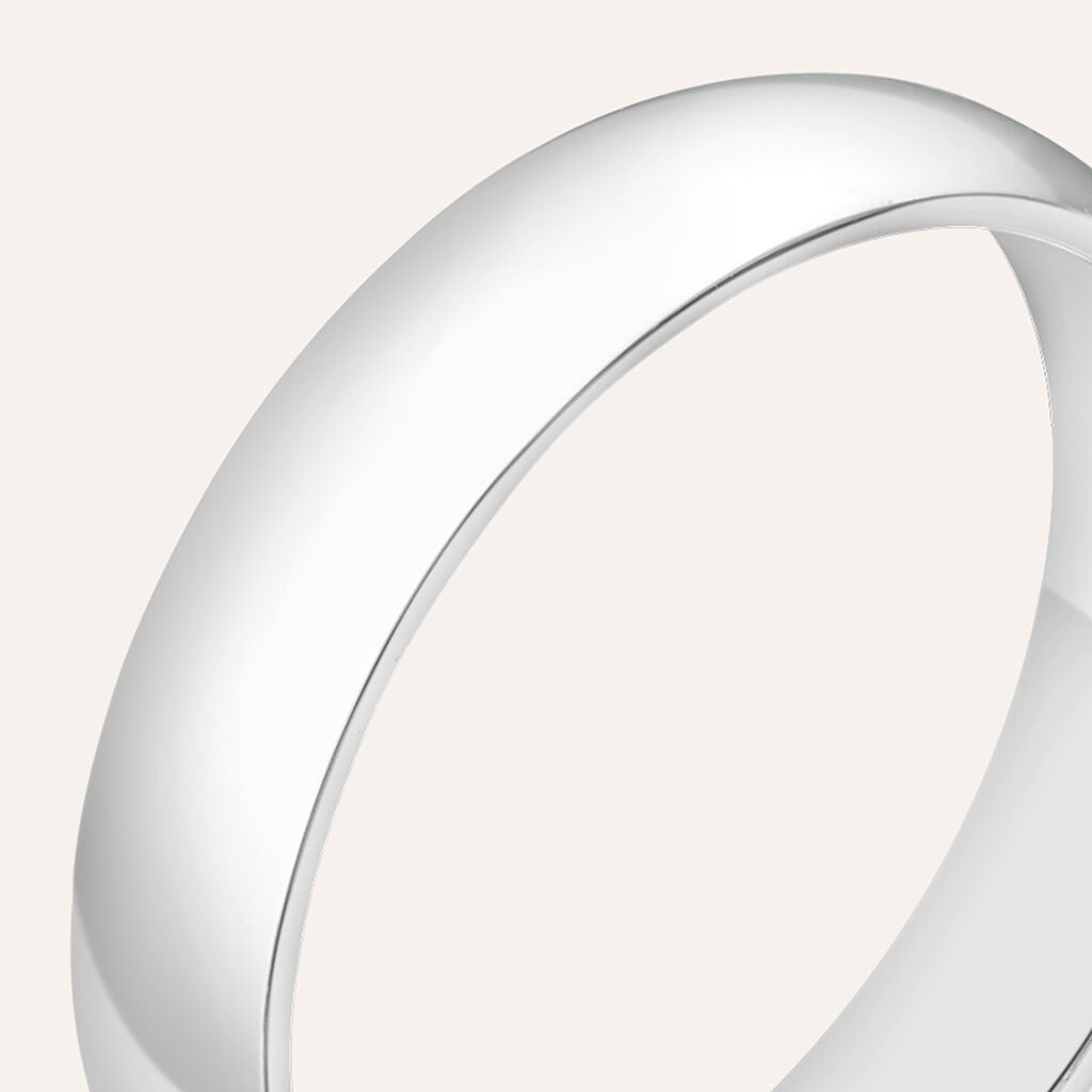 Fede Classica 4 mm Argento Rodiato - Fedi Uomo | Stroili