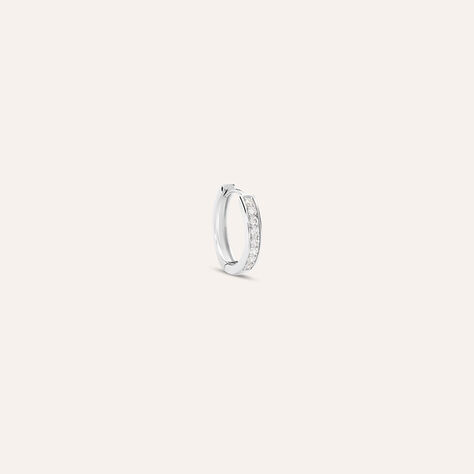 Mono Orecchino A Cerchio L'homme Or Oro Bianco Cubic Zirconia - Mono Orecchino Uomo | Stroili