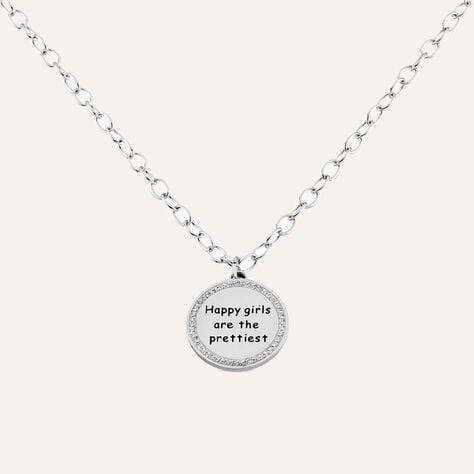 Collana Lady Message Acciaio Happiness e Cristalli - Collane Donna | Stroili