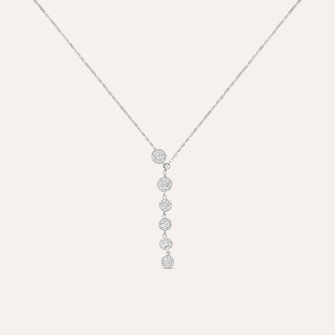 Collana Christelle Oro Bianco Cristallo - Collane Donna | Stroili