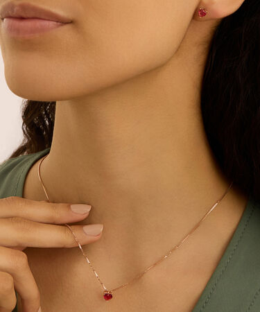 Collana Punto Luce Silver Rainbow Argento Rosa Cubic Zirconia