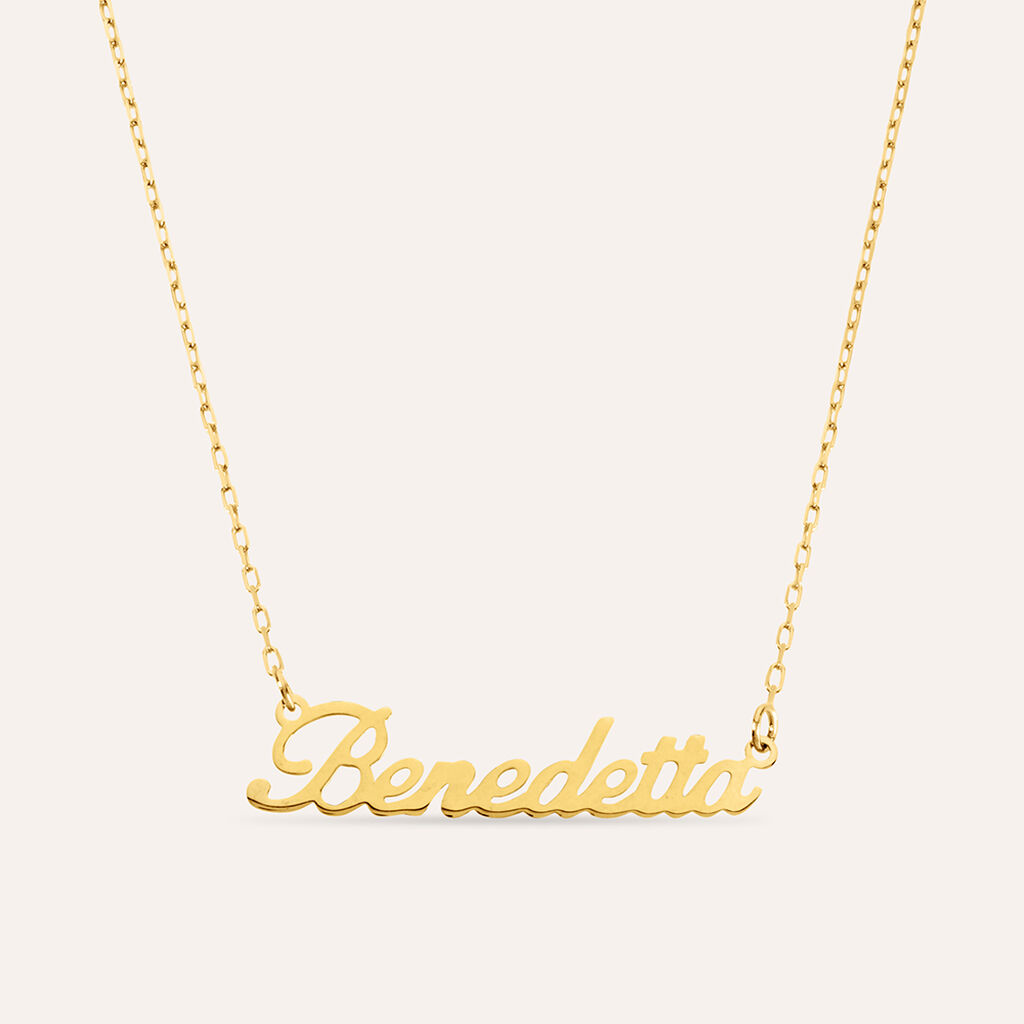 Collana Benedetta Gold Names Oro Giallo