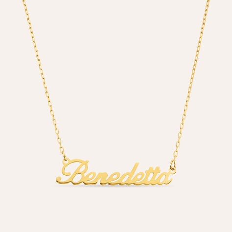Collana Benedetta Gold Names Oro Giallo - Collane Unisex | Stroili